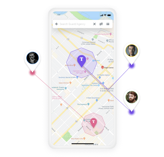 real-time GPS tracking with security guard GPS tracking system